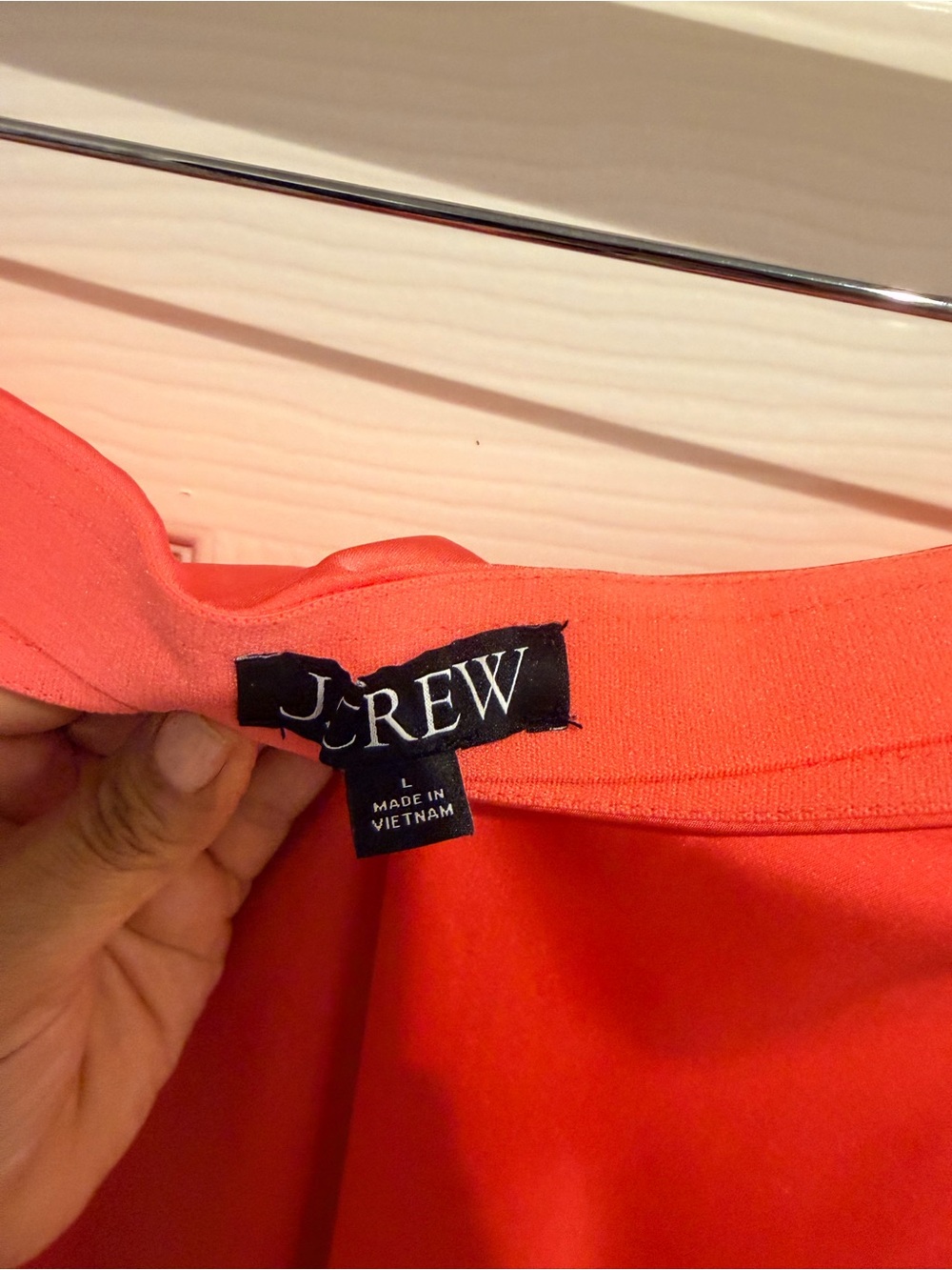 J. Crew Coral Satin Gwyneth Slip Skirt - Picture 2 of 2